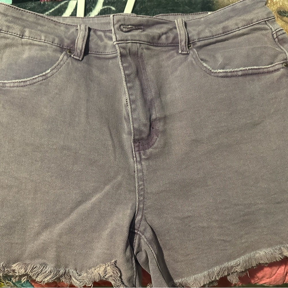 Zenana Outfitters Purple Jean Shorts